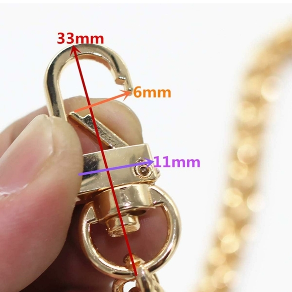 47" DIY Iron Flat Chain Strap Purse Chain Accessories Purse Straps Shoulder - Picture 3 of 3